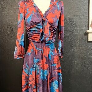 Vintage Floral Long Sleeve Dress
